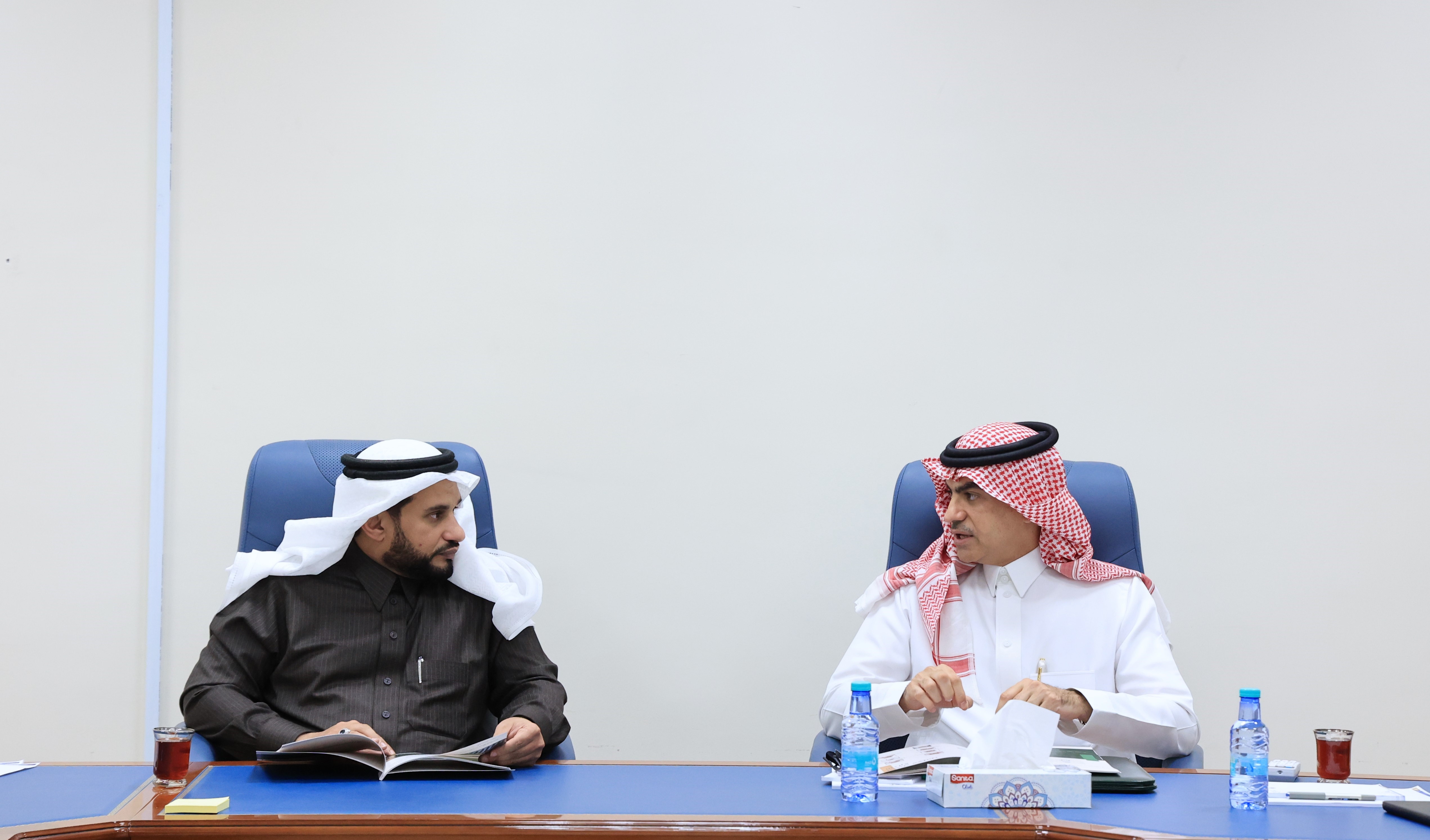 وكيل الجامعة الإسلامية للدراسات العليا يستقبل مساعد الأمين العام لصندوق التعليم العالي لشؤون الجامعات 